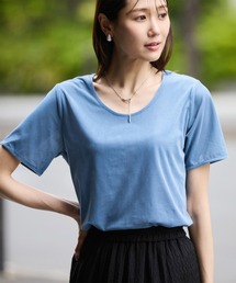 ROPE' PICNIC | ベロアハーフリーブカットトップス(Tシャツ/カットソー)
