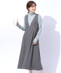 DRESKIP | デイリーにもお出かけにも Vネックフレアジャンドレ(ワンピース)