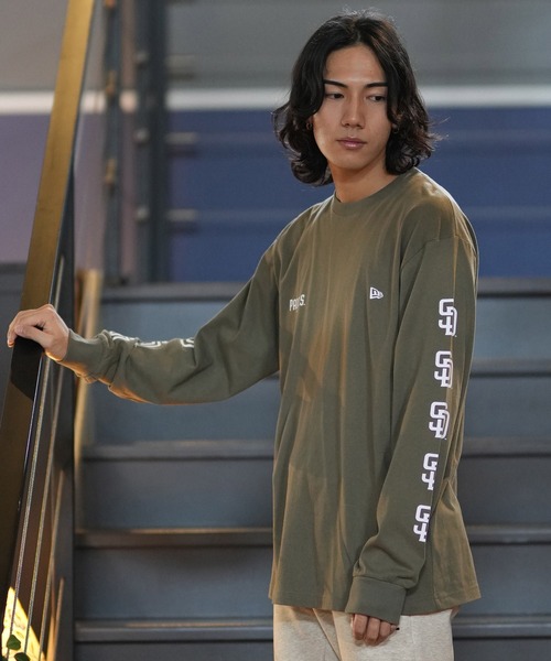 tシャツ NEW ERA/ニューエラ ロンT MLB スリーブロゴ 14324713/14450339 レディース NEW ERA tシャツ ERA/ニューエラ ロンT MLB スリーブロゴ