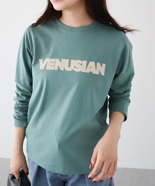 ELENCARE DUE（エレンカーレデュエ）の「・ELENCARE DUE ロゴptロンTEE（Tシャツ/カットソー・レディース・グリーン/ブラック/チャコールグレー/オフホワイト・FREE）」の4枚目の写真