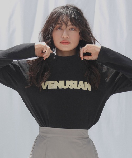 ELENCARE DUE（エレンカーレデュエ）の「・ELENCARE DUE ロゴptロンTEE（Tシャツ/カットソー・レディース・グリーン/ブラック/チャコールグレー/オフホワイト・FREE）」の3枚目の写真