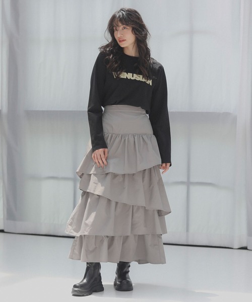 ELENCARE DUE（エレンカーレデュエ）の「・ELENCARE DUE ロゴptロンTEE（Tシャツ/カットソー・レディース・グリーン/ブラック/チャコールグレー/オフホワイト・FREE）」の18枚目の写真