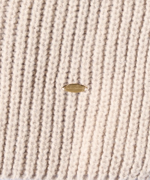 PAPILLONNER（パピヨネ）の「ショートニットポンチョ（マフラー・レディース・ボルドー/カーキ/ベージュ・FREE）」の8枚目の写真