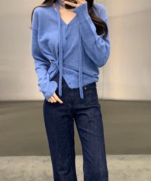 almo（アルモ）の「【LAMPOON】ストールセットカーディガン（カーディガン/ボレロ・レディース・ブラック/グレー/ブルー・FREE）」の3枚目の写真