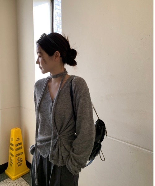 almo（アルモ）の「【LAMPOON】ストールセットカーディガン（カーディガン/ボレロ・レディース・ブラック/グレー/ブルー・FREE）」の12枚目の写真