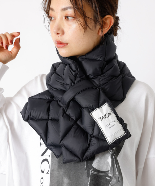 TAION(タイオン)の「追加【TAION / タイオン】シティ ダウンマフラー / キルティング(マフラー・レディース・ブラック/ベージュ/オフホワイト・フリー)」の10枚目の写真