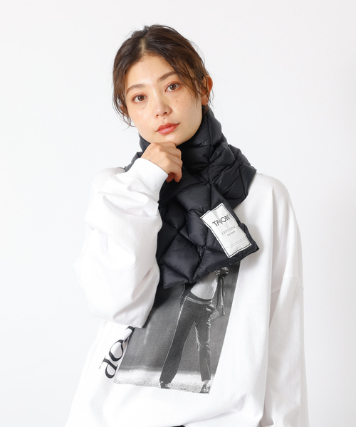 TAION(タイオン)の「追加【TAION / タイオン】シティ ダウンマフラー / キルティング(マフラー・レディース・ブラック/ベージュ/オフホワイト・フリー)」の12枚目の写真