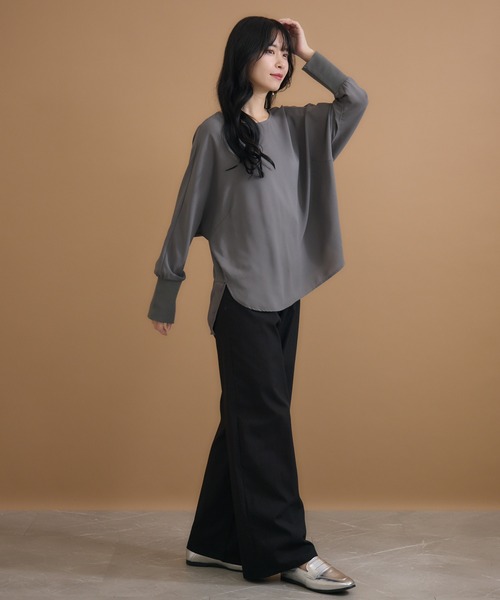 【セール】【KATHARINE ROSS】梨地ドルマンプルオーバー(Tシャツ/カットソー)|KATHARINE ROSS(キャサリンロス) 【セール】【KATHARINE ROSS】梨地ドルマンプルオーバー(Tシャツ/カットソー)|KATHARINE ROSS(キャサリンロス)