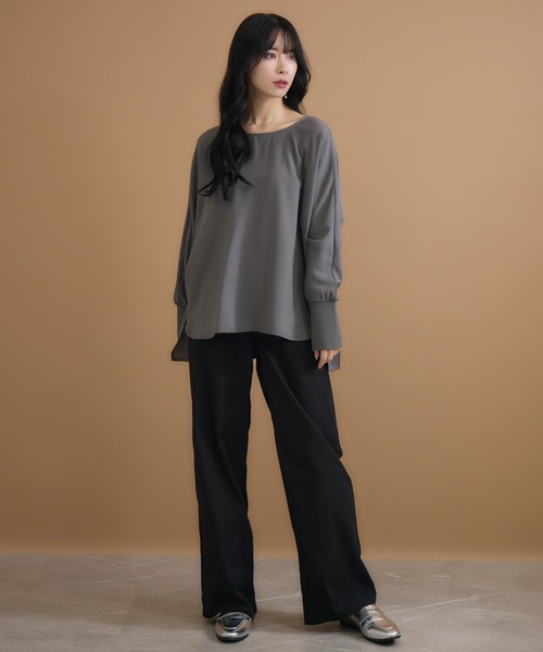 【セール】【KATHARINE ROSS】梨地ドルマンプルオーバー(Tシャツ/カットソー)|KATHARINE ROSS(キャサリンロス) 【セール】【KATHARINE ROSS】梨地ドルマンプルオーバー(Tシャツ/カットソー)|KATHARINE ROSS(キャサリンロス)