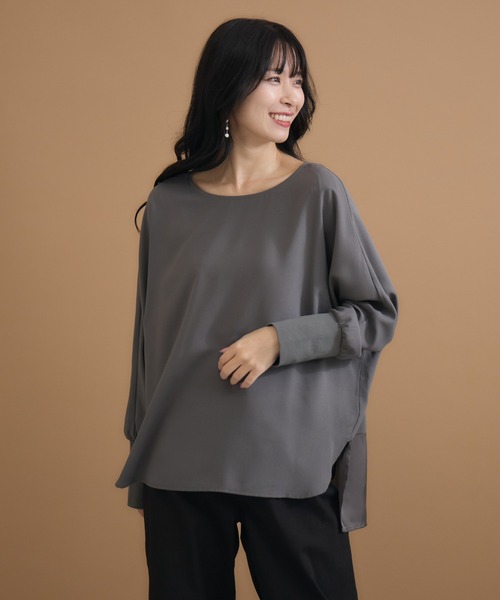 【セール】【KATHARINE ROSS】梨地ドルマンプルオーバー(Tシャツ/カットソー)|KATHARINE ROSS(キャサリンロス) 【セール】【KATHARINE ROSS】梨地ドルマンプルオーバー(Tシャツ/カットソー)|KATHARINE ROSS(キャサリンロス)