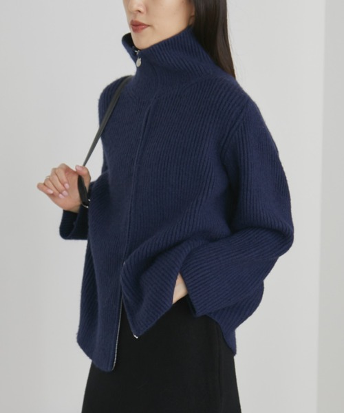 リブジップドライバーズニット（ニット/セーター）｜Aunt Marie's