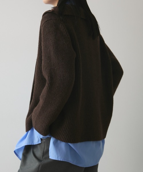 Aunt Marie's（アントマリーズ）の「リブジップドライバーズニット