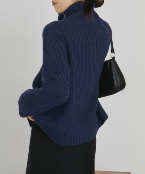 リブジップドライバーズニット（ニット/セーター）｜Aunt Marie's