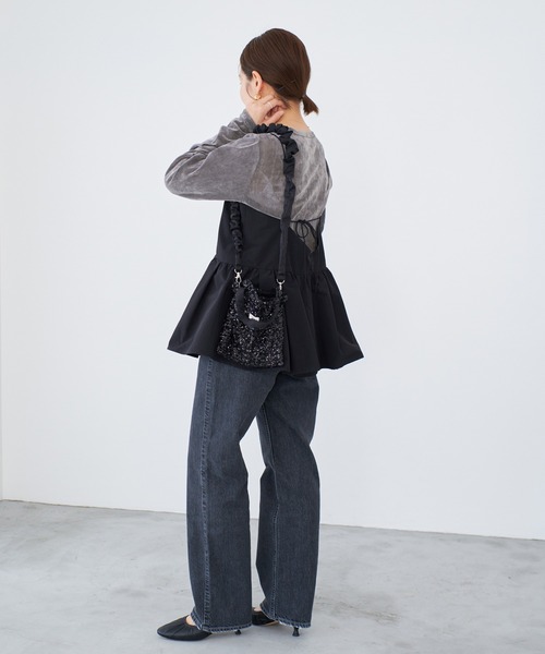 IENA(イエナ)の「《WEB限定/追加》フロッキーチュール ロングスリーブプルオーバー(Tシャツ/カットソー・レディース・ピンク/グレー・FREE)」の13枚目の写真