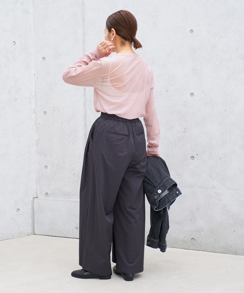 IENA(イエナ)の「《WEB限定/追加》フロッキーチュール ロングスリーブプルオーバー(Tシャツ/カットソー・レディース・ピンク/グレー・FREE)」の21枚目の写真