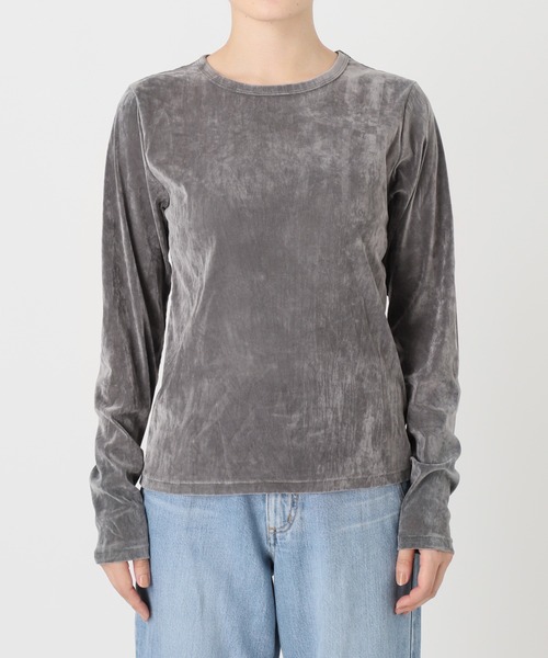 IENA(イエナ)の「《WEB限定/追加》フロッキーチュール ロングスリーブプルオーバー(Tシャツ/カットソー・レディース・ピンク/グレー・FREE)」の22枚目の写真