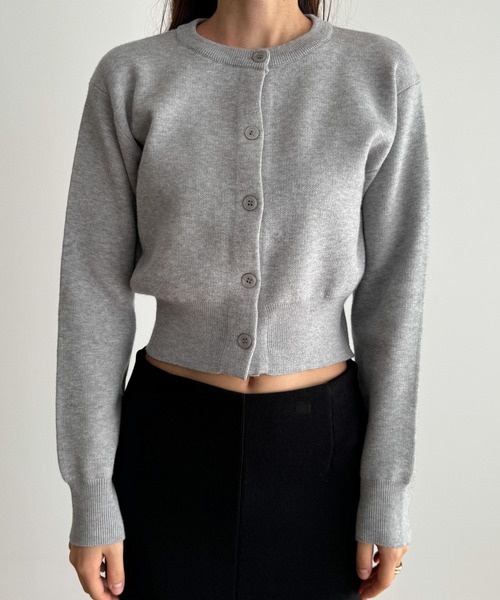 CANAL JEAN（キャナルジーン）の「El mar　スムース編ソフトニットカーディガン（カーディガン/ボレロ・レディース・ブラック/ライトグレー/チャコールグレー/レッド・ONE SIZE）」の11枚目の写真