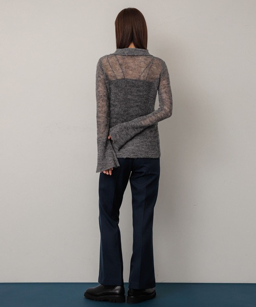 SENSE OF PLACE by URBAN RESEARCH（センスオブプレイスバイアーバンリサーチ）の「ウールライクキックフレアパンツ（その他パンツ・レディース・ベージュ/ネイビー/ブラック系その他・SMALL/MEDIUM）」の21枚目の写真