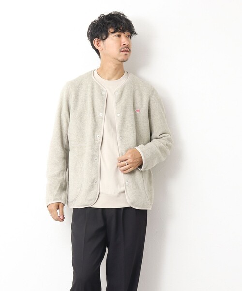 DANTON（ダントン）の「【DANTON/ダントン】フリースカラーレスジャケット（ブルゾン・メンズ・ブラック/キナリ・38/40/42/44）」の12枚目の写真