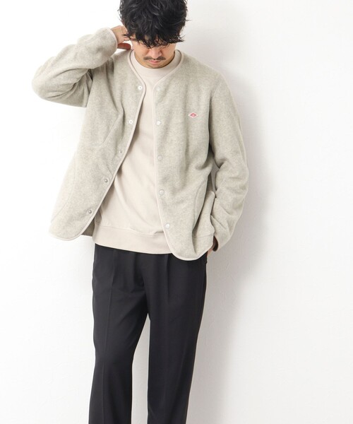 DANTON（ダントン）の「【DANTON/ダントン】フリースカラーレスジャケット（ブルゾン・メンズ・ブラック/キナリ・38/40/42/44）」の13枚目の写真