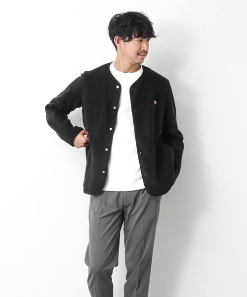 DANTON（ダントン）の「【DANTON/ダントン】フリースカラーレスジャケット（ブルゾン・メンズ・ブラック/キナリ・38/40/42/44）」の21枚目の写真