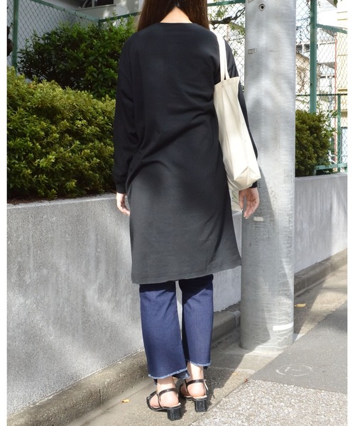 spiritoso（スピリトーゾ）の「【spiritoso】USAコットン ロンTワンピース(CP)（ワンピース・レディース・ブラック/カーキ/ホワイト/パープル/ブルー系その他/ベージュ・FREE）」の22枚目の写真