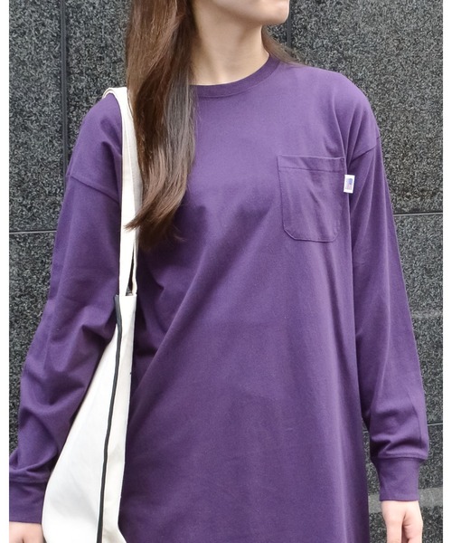 spiritoso（スピリトーゾ）の「【spiritoso】USAコットン ロンTワンピース(CP)（ワンピース・レディース・ブラック/カーキ/ホワイト/パープル/ブルー系その他/ベージュ・FREE）」の9枚目の写真