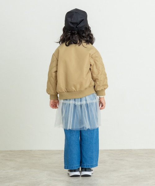 AIMABLE(エマーブル)の「ポケットリボンブルゾン(ブルゾン・キッズ・ブラック/ベージュ・100/110/120/130/140)」の4枚目の写真