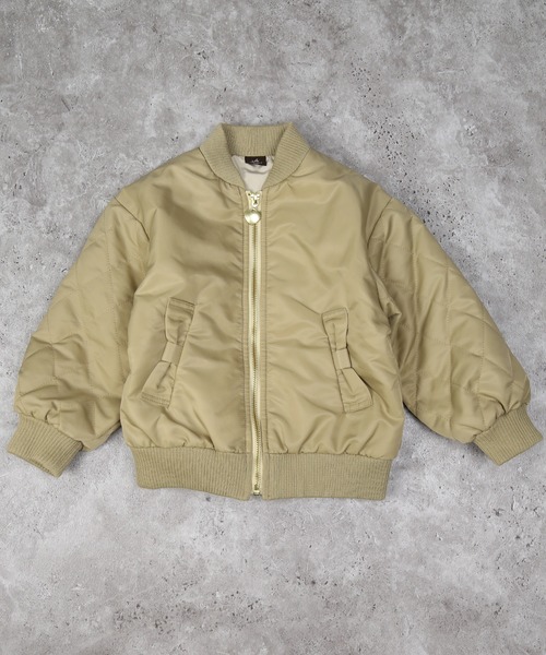 AIMABLE(エマーブル)の「ポケットリボンブルゾン(ブルゾン・キッズ・ブラック/ベージュ・100/110/120/130/140)」の5枚目の写真