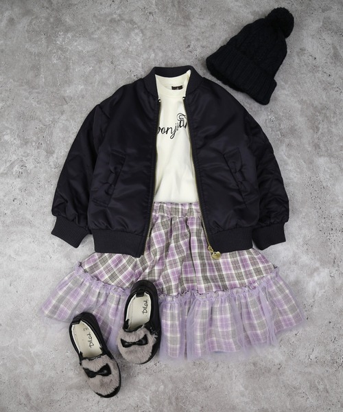 AIMABLE(エマーブル)の「ポケットリボンブルゾン(ブルゾン・キッズ・ブラック/ベージュ・100/110/120/130/140)」の8枚目の写真