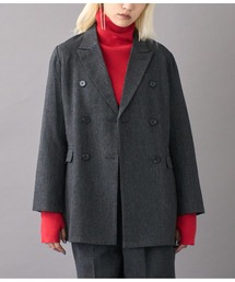 ピークドラペルダブルジャケット