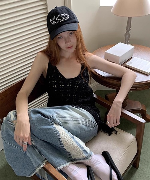 SANSeLF(サンセルフ)の「【LONSLAN】 ロゴ刺繍キャップ sanal24a006(キャップ・レディース・ブラック・FREE)」の6枚目の写真