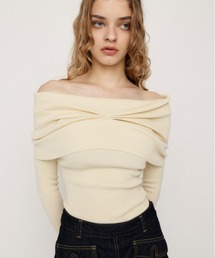 OFF SHOULDER KNIT TOPS オフ ショルダー ニット トップス