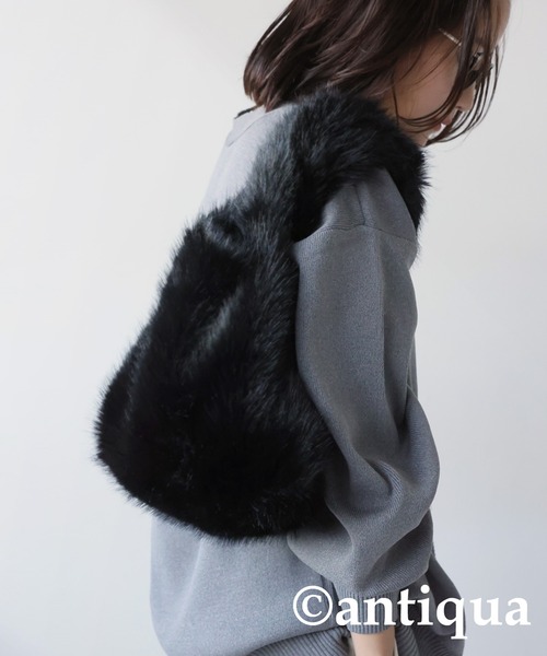 antiqua（アンティカ）の「ファートートバッグ（トートバッグ・レディース・ブラック/グレー・ONESIZE）」の7枚目の写真