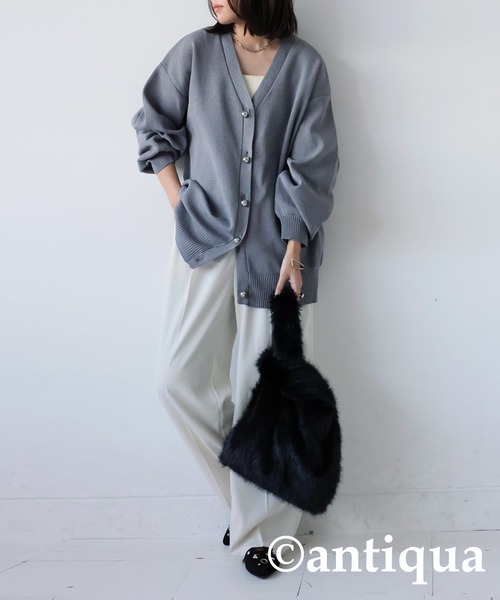 antiqua（アンティカ）の「ファートートバッグ（トートバッグ・レディース・ブラック/グレー・ONESIZE）」の5枚目の写真