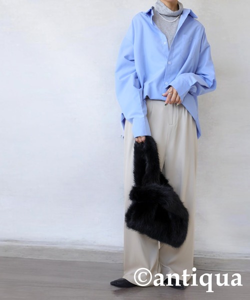 antiqua（アンティカ）の「ファートートバッグ（トートバッグ・レディース・ブラック/グレー・ONESIZE）」の10枚目の写真