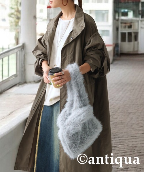 antiqua（アンティカ）の「ファートートバッグ（トートバッグ・レディース・ブラック/グレー・ONESIZE）」の11枚目の写真