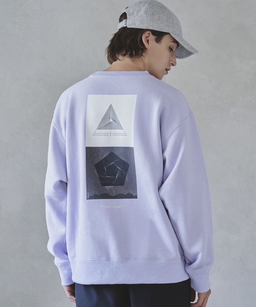 HEREIAM（ヘレイアム）の「【HEREIAM MEN】COSMO裏起毛クルーネック（スウェット・メンズ・ブラック/ラベンダー/オフホワイト・LARGE/MEDIUM）」の3枚目の写真