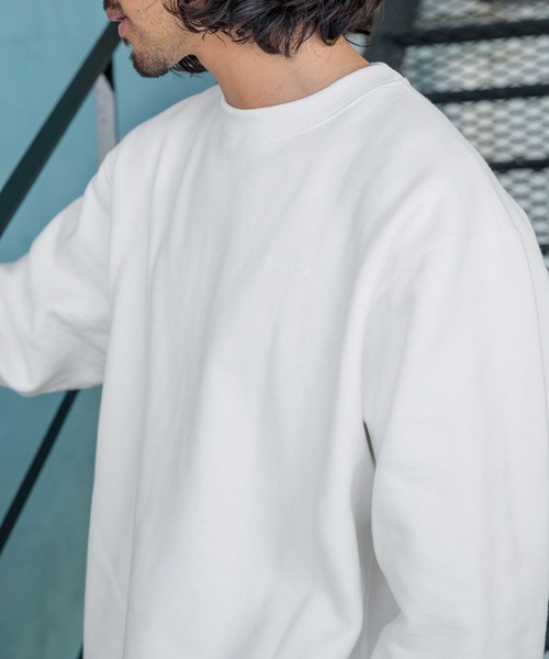 HEREIAM（ヘレイアム）の「【HEREIAM MEN】COSMO裏起毛クルーネック（スウェット・メンズ・ブラック/ラベンダー/オフホワイト・LARGE/MEDIUM）」の10枚目の写真