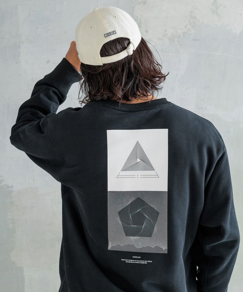 HEREIAM（ヘレイアム）の「【HEREIAM MEN】COSMO裏起毛クルーネック（スウェット・メンズ・ブラック/ラベンダー/オフホワイト・LARGE/MEDIUM）」の20枚目の写真