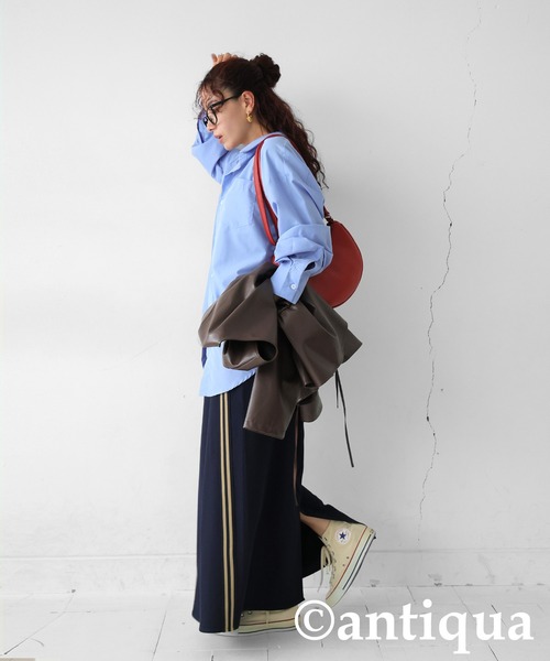 antiqua(アンティカ)の「ラインスカート(スカート・レディース・グレー/ブラック/ネイビー・ONESIZE)」の3枚目の写真