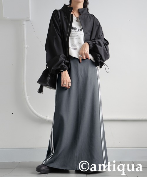 antiqua(アンティカ)の「ラインスカート(スカート・レディース・グレー/ブラック/ネイビー・ONESIZE)」の6枚目の写真