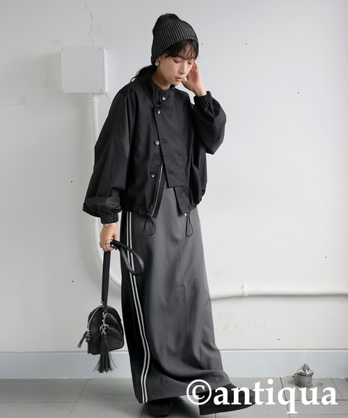 antiqua(アンティカ)の「ラインスカート(スカート・レディース・グレー/ブラック/ネイビー・ONESIZE)」の7枚目の写真