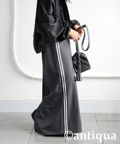 antiqua(アンティカ)の「ラインスカート(スカート・レディース・グレー/ブラック/ネイビー・ONESIZE)」の8枚目の写真
