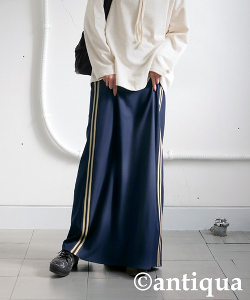 antiqua(アンティカ)の「ラインスカート(スカート・レディース・グレー/ブラック/ネイビー・ONESIZE)」の16枚目の写真