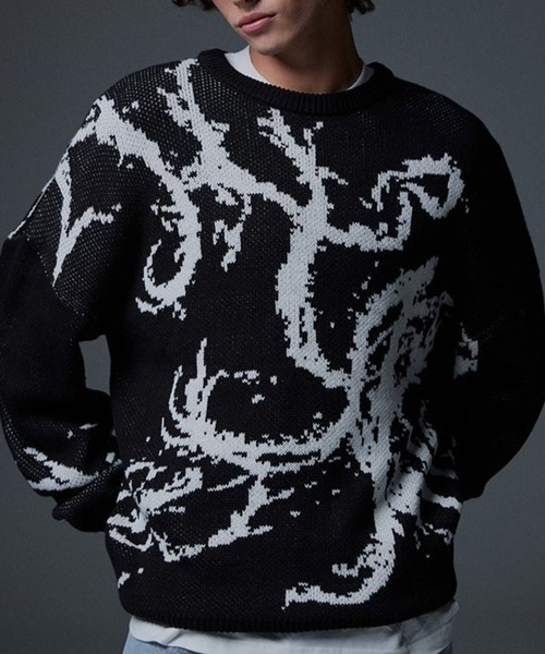 【セール】【UNISEX】 NOT4NERD／Splashedニット（ニット/セーター）｜NOT4NERD（ノットフォーナード）