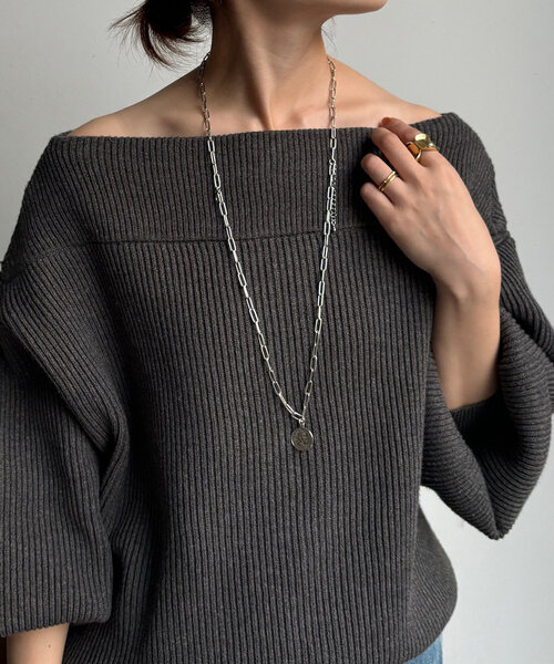 DouDou(ドゥドゥ)の「2WAYコインネックレス(ネックレス・レディース・シルバー/ゴールド・FREE)」の3枚目の写真