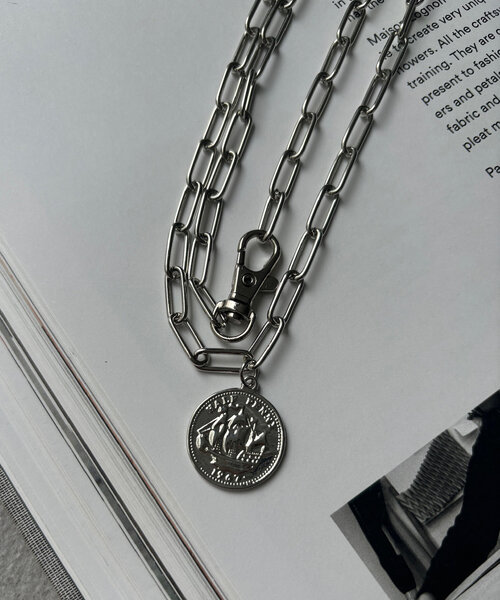 DouDou(ドゥドゥ)の「2WAYコインネックレス(ネックレス・レディース・シルバー/ゴールド・FREE)」の6枚目の写真