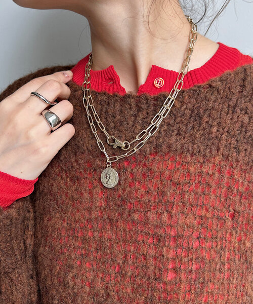 DouDou(ドゥドゥ)の「2WAYコインネックレス(ネックレス・レディース・シルバー/ゴールド・FREE)」の8枚目の写真