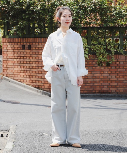 B:MING by BEAMS（ビーミングバイビームス）の「オックスオーバー シャツ（S～M）（シャツ/ブラウス・レディース・オフホワイト/ピンク/イエロー系その他4・SMALL/MEDIUM）」の4枚目の写真